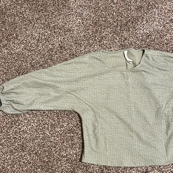 Anthropologie women’s sage top size xs quilted  lightweight sweater - Picture 4 of 4